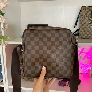 Louis Vuitton Brown Damier Ebene Crossbody Bag EUC!